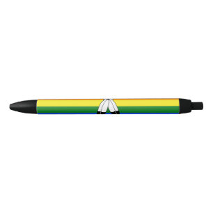 SlipperyJoe's two-spirit pride flag Indigenous sym Black Ink Pen