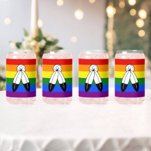 SlipperyJoe's two-spirit pride flag Indigenous sym Can Glass