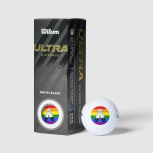 SlipperyJoe's two-spirit pride flag Indigenous sym Golf Balls