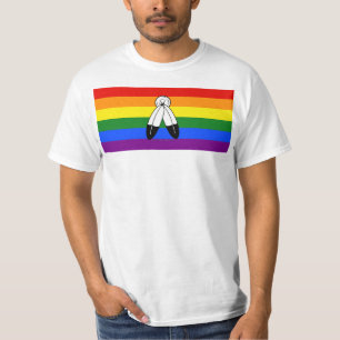 SlipperyJoe's two-spirit pride flag Indigenous sym T-Shirt