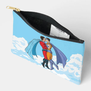 Slipperyjoe's two superheroes kissing characters f accessory pouch