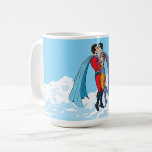 Slipperyjoe's two superheroes kissing characters f coffee mug