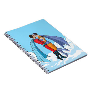Slipperyjoe's two superheroes kissing characters f notebook