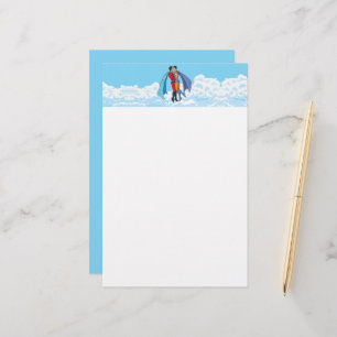 Slipperyjoe's two superheroes kissing characters f stationery