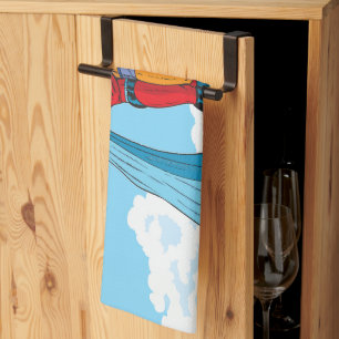 Slipperyjoe's two superheroes kissing characters f tea towel