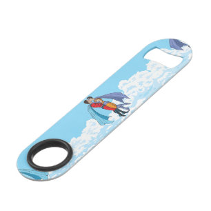 SlipperyJoe's two superheroes kissing flying carto