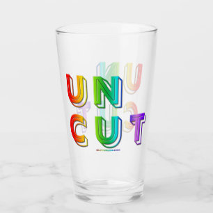 SlipperyJoe's uncut vibrant rainbow colours three- Glass