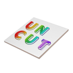 SlipperyJoe's uncut vibrant rainbow colours three- Tile