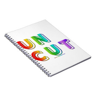 SlipperyJoe's uncut word rainbow colors three-dime Notebook
