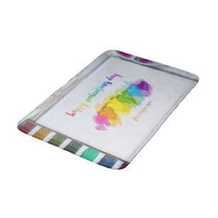 SlipperyJoe's Valentine's Day sentiment LGBTQ+ gay Bath Mat