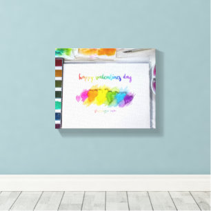 SlipperyJoe's Valentine's Day sentiment LGBTQ+ gay Canvas Print