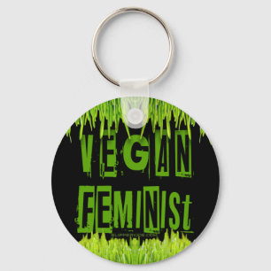 SlipperyJoe's vegan feminist attention-grabbing br Key Ring