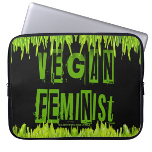 SlipperyJoe's vegan feminist attention-grabbing br Laptop Sleeve