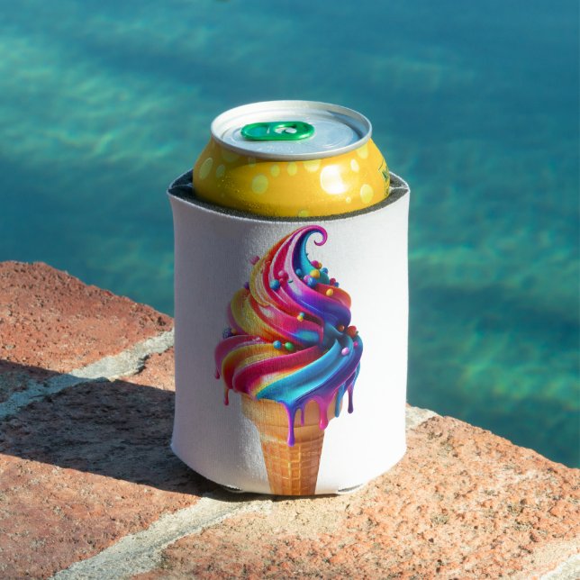 SlipperyJoe's vibrant ice cream cone food classic  Can Cooler (In Situ Pool)