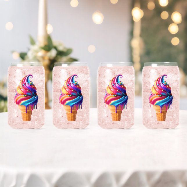 SlipperyJoe's vibrant ice cream cone food classic  Can Glass (Insitu (Wedding))