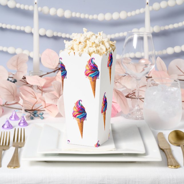 SlipperyJoe's vibrant ice cream cone food classic  Favour Box (Wedding)