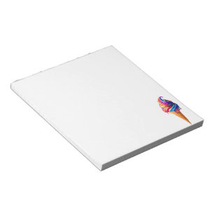 SlipperyJoe's vibrant ice cream cone food classic Notepad