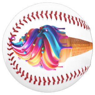 SlipperyJoe's vibrant ice cream cone food classic Softball