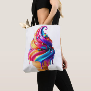 SlipperyJoe's vibrant ice cream cone food classic  Tote Bag