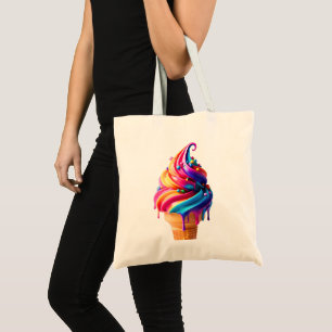 SlipperyJoe's vibrant ice cream cone food classic  Tote Bag