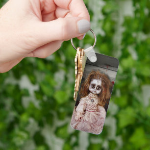 SlipperyJoe's vintage haunted porcelain doll creep Key Ring