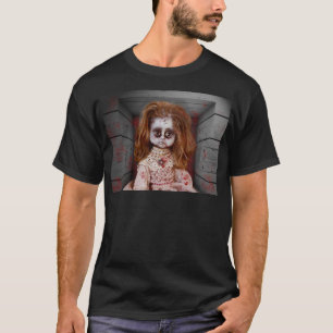 SlipperyJoe's vintage haunted porcelain doll creep T-Shirt