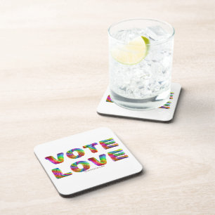 SlipperyJoe's vote love equality gay pride gifts L Coaster