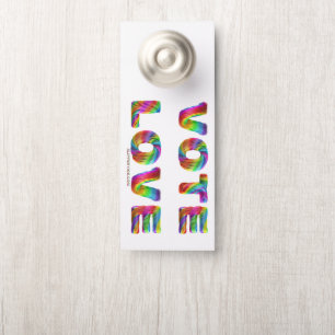 SlipperyJoe's vote love equality gay pride gifts L Door Hanger