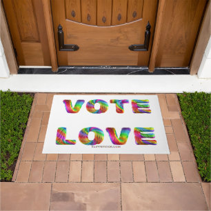 SlipperyJoe's vote love equality gay pride gifts L Doormat