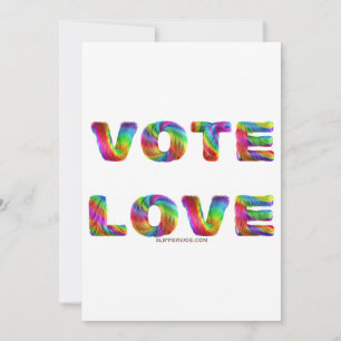 SlipperyJoe's vote love equality gay pride gifts L Holiday Card