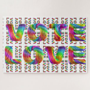 SlipperyJoe's vote love equality gay pride gifts L Jigsaw Puzzle