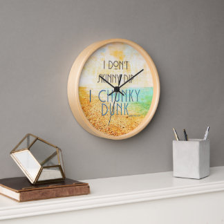 SlipperyJoe's warm idyllic beach scene campy skinn Clock