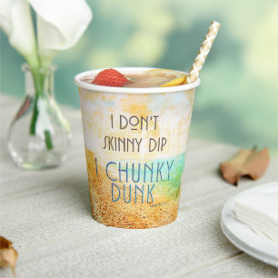 SlipperyJoe's warm idyllic beach scene campy skinn Paper Cups