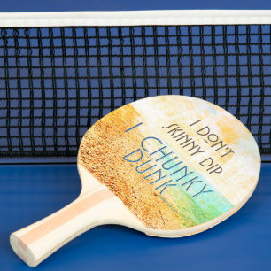 SlipperyJoe's warm idyllic beach scene campy skinn Ping Pong Paddle