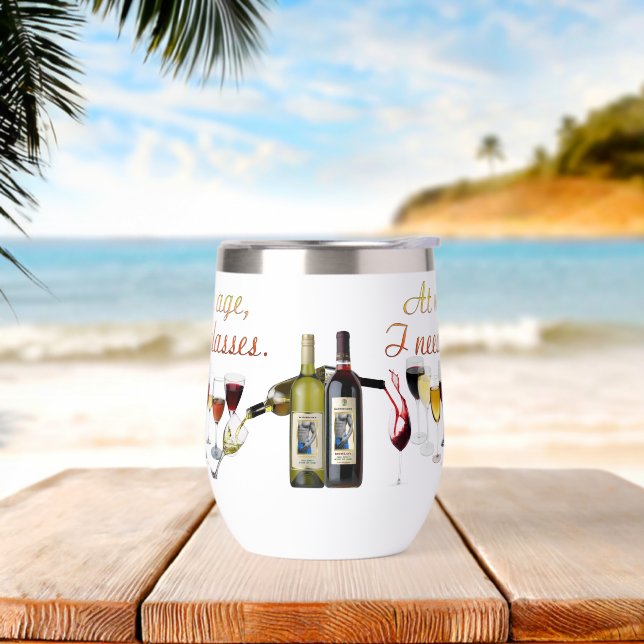 SlipperyJoe's wine drinkware cheeky pun red white  (Beach)
