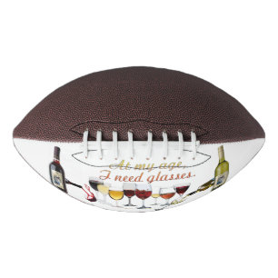 SlipperyJoe's wine drinkware cheeky pun red white  American Football