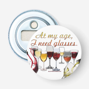 SlipperyJoe's wine drinkware cheeky pun red white  Bottle Opener