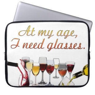 SlipperyJoe's wine drinkware cheeky pun red white  Laptop Sleeve