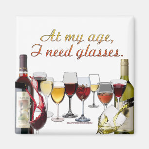 SlipperyJoe's wine drinkware cheeky pun red white  Magnet
