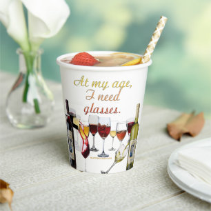 SlipperyJoe's wine drinkware cheeky pun red white Paper Cups