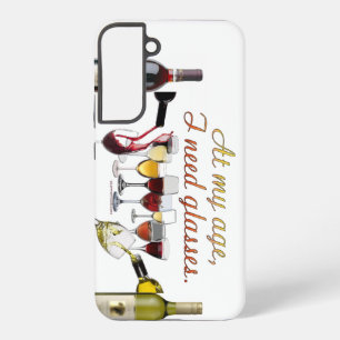 SlipperyJoe's wine drinkware cheeky pun red white  Samsung Galaxy Case