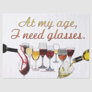 SlipperyJoe's wine drinkware cheeky pun red white Tissue Paper