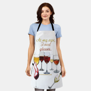 SlipperyJoe's Wine Glasses fermented grapes wine p Apron