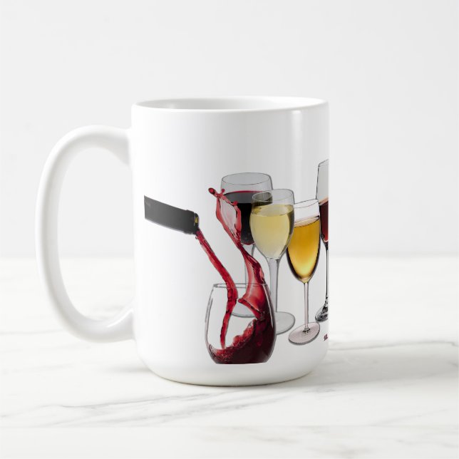 SlipperyJoe's Wine Glasses fermented grapes wine p Coffee Mug (Left)