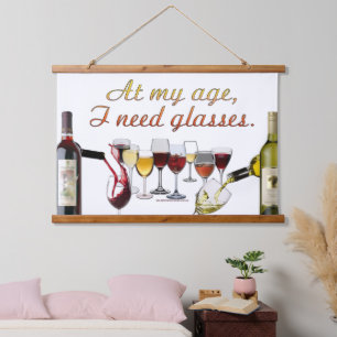 SlipperyJoe's Wine Glasses fermented grapes wine p Hanging Tapestry