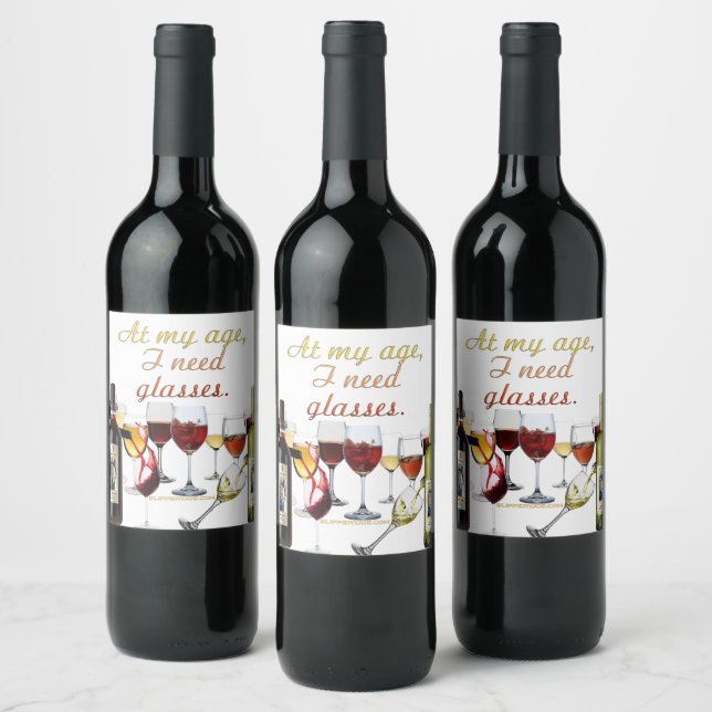 SlipperyJoe's Wine Glasses fermented grapes wine p Label (Bottles)