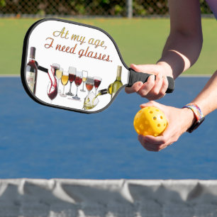 SlipperyJoe's Wine Glasses fermented grapes wine p Pickleball Paddle