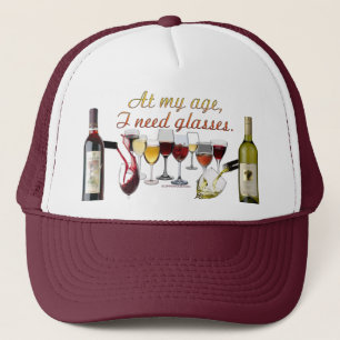 SlipperyJoe's Wine Glasses fermented grapes wine p Trucker Hat