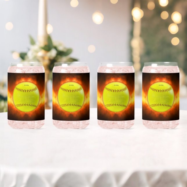 SlipperyJoe's yellow softball fireball flames rasp Can Glass (Insitu (Wedding))