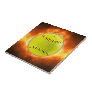 SlipperyJoe's yellow softball fireball flames rasp Tile